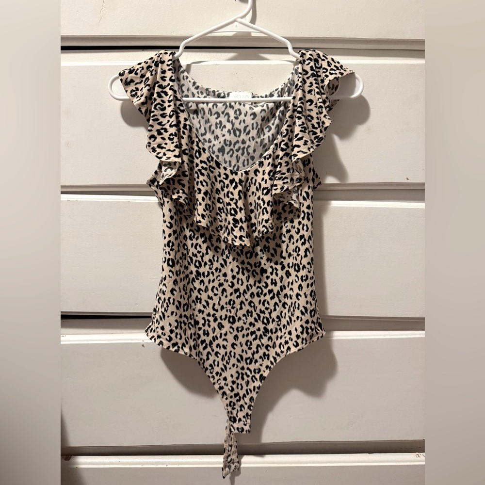 Abound Leopard Print Bodysuit Size Small